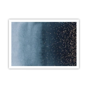 Plakat - Sammensætning - blå faser - 100x70 cm