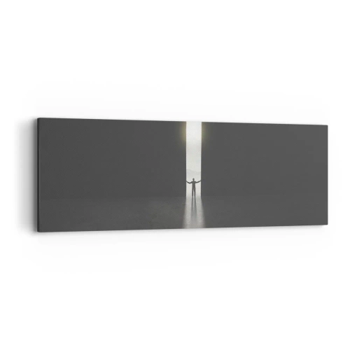 Lærredstryk - Billede på lærred - Et skridt mod en lys fremtid - 90x30 cm