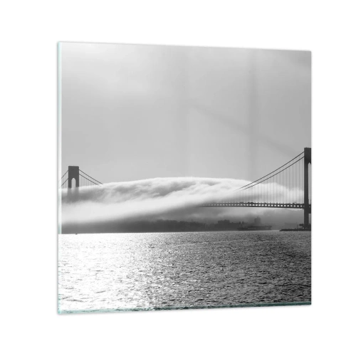 Billede på glas - Sejl gennem Golden Gate - 30x30 cm