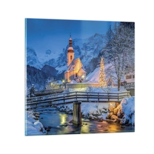 Billede på glas - Julens ånd - 50x50 cm