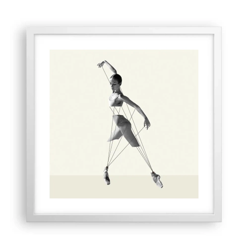 Plakat i hvid ramme - I verdens teater - 40x40 cm