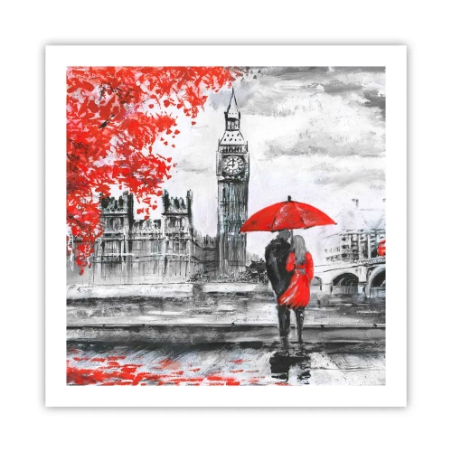 Plakat - Forelsket i London - 60x60 cm
