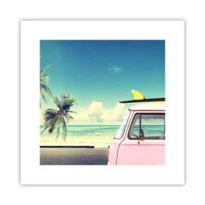 Plakat - Ferietid til at starte - 30x30 cm