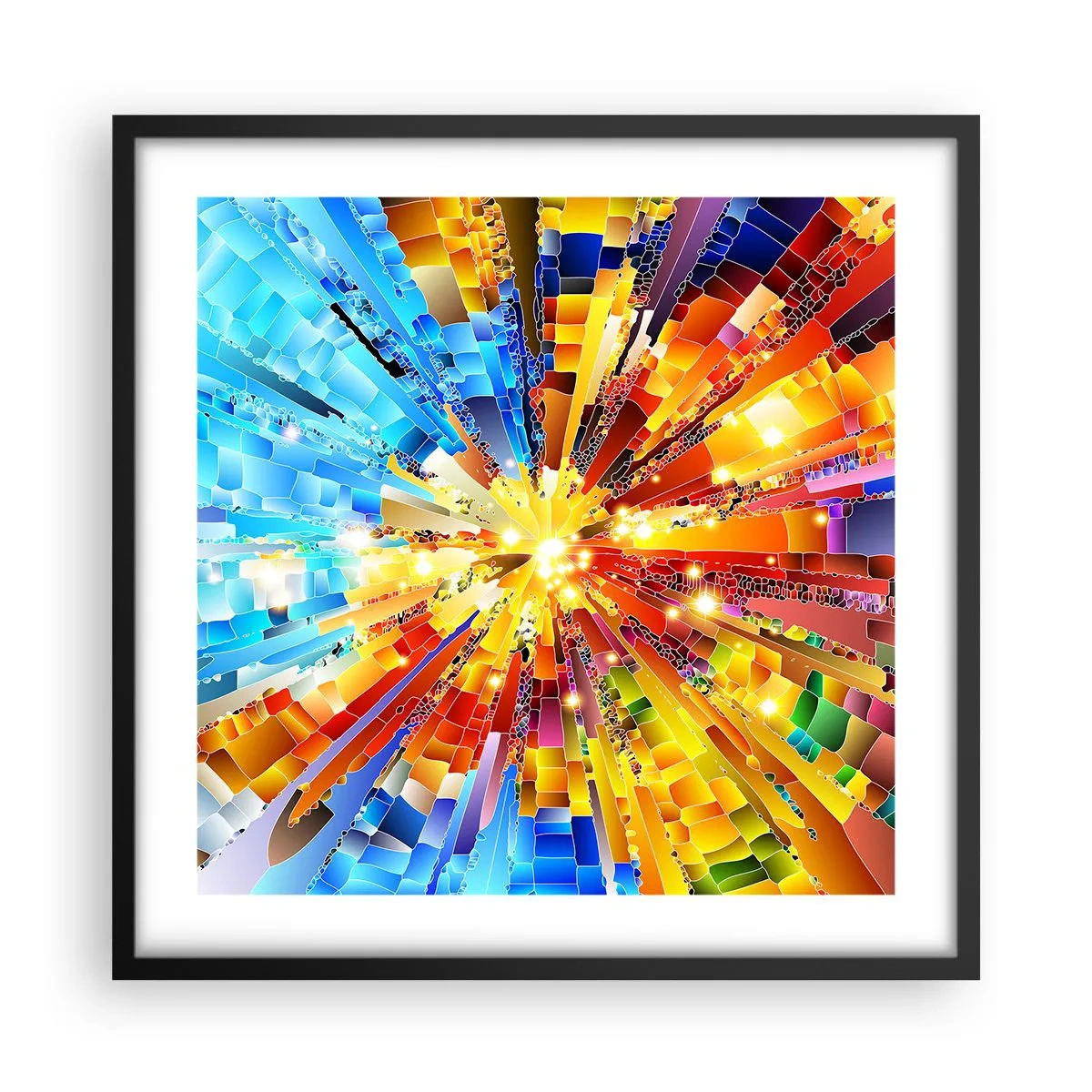 Plakat i sort ramme - In medias res - 50x50 cm