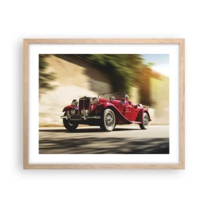 Plakat i ramme af lyst egetræ - Smukkere end Nike fra Samothrake - 50x40 cm