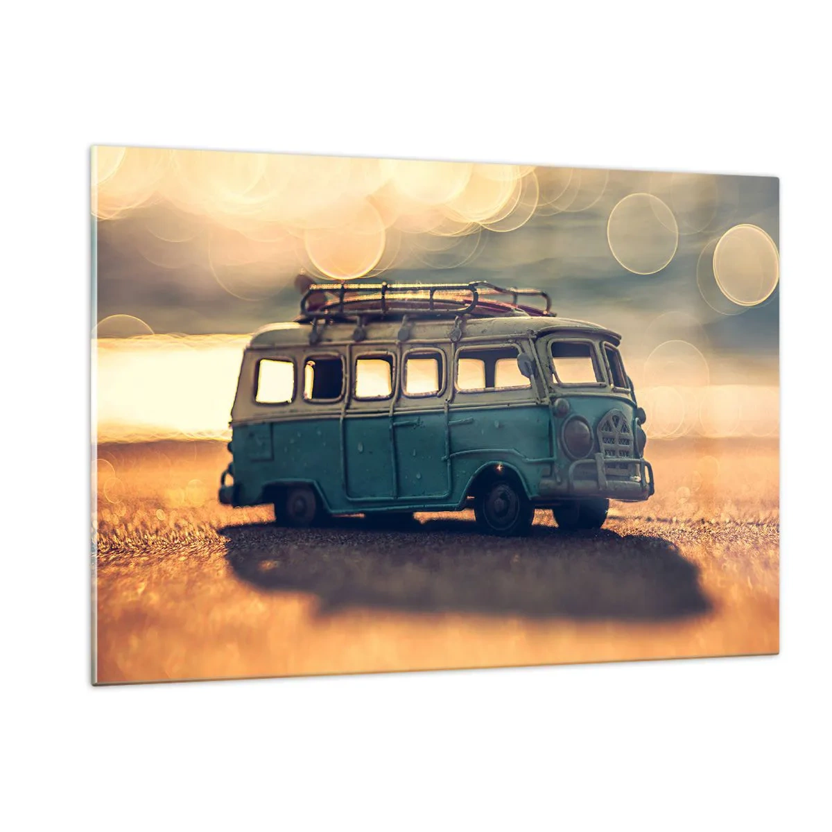 Billede på glas - Enden på idolerne: penge og arbejde - 120x80 cm