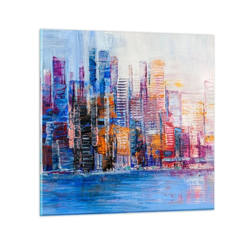 Billede på glas - En glad metropol - 70x70 cm