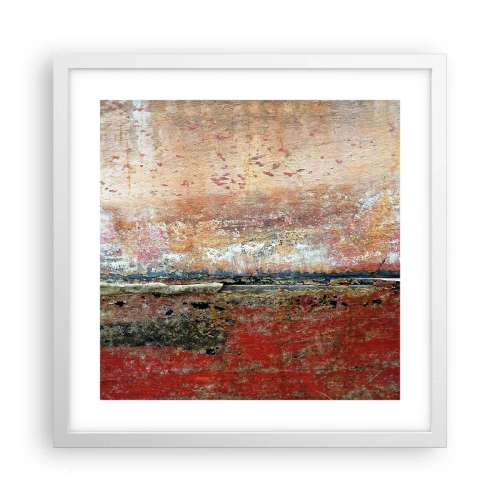 Plakat i hvid ramme - Måske er det havet - 40x40 cm