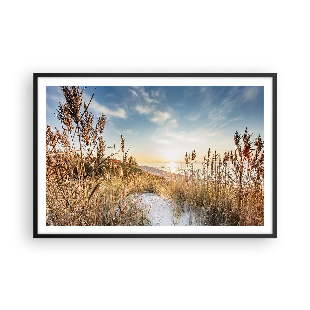 Plakat i sort ramme - Nordstrand - 91x61 cm