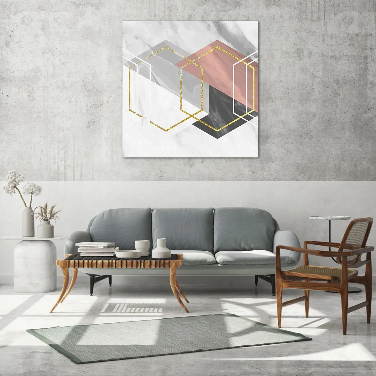 Billede på glas - Kædesammensætning - 70x70 cm