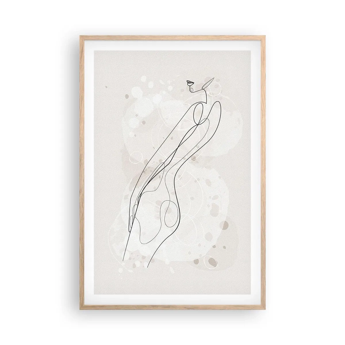 Plakat i ramme af lyst egetræ - At forvilde sig med blikket - 61x91 cm