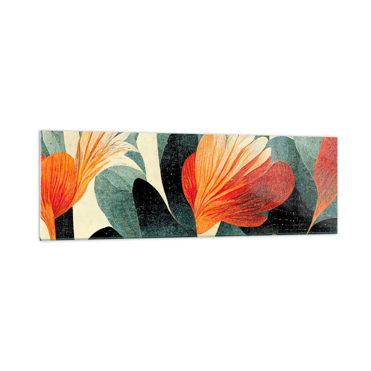 Billede på glas - Varmen fra troperne og køligheden fra det grønne - 160x50 cm