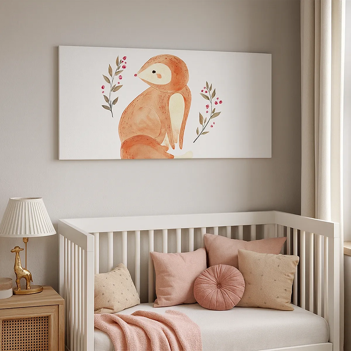 Lærredstryk - Billede på lærred - Lille rødhåret - 30x30 cm