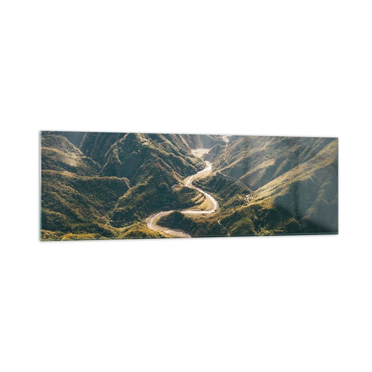 Billede på glas - Direkte fra hjertet af bjergene - 160x50 cm