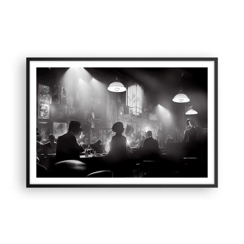 Plakat i sort ramme - I en jazzet stemning - 91x61 cm