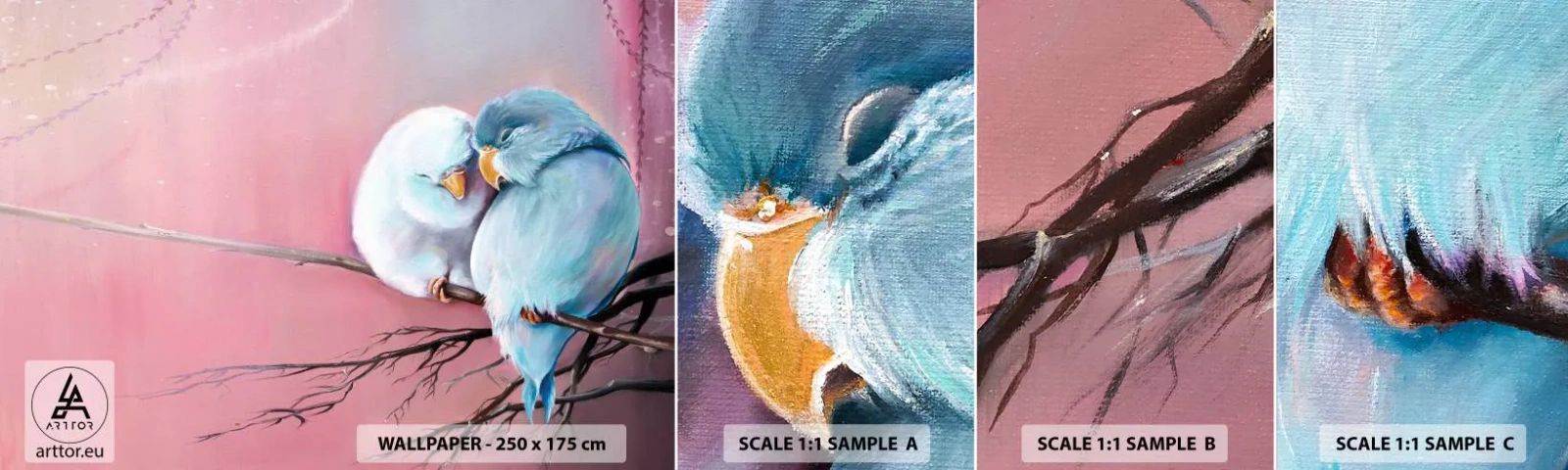 Fototapet Prøve Standard Eco - Hvad er der at tilføje?.... - Fugle, Natur, Stykke - 100x30 cm