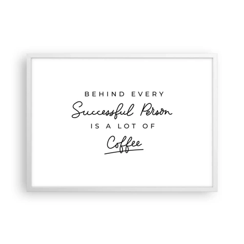 Plakat i hvid ramme - Hemmeligheden bag succes - 70x50 cm