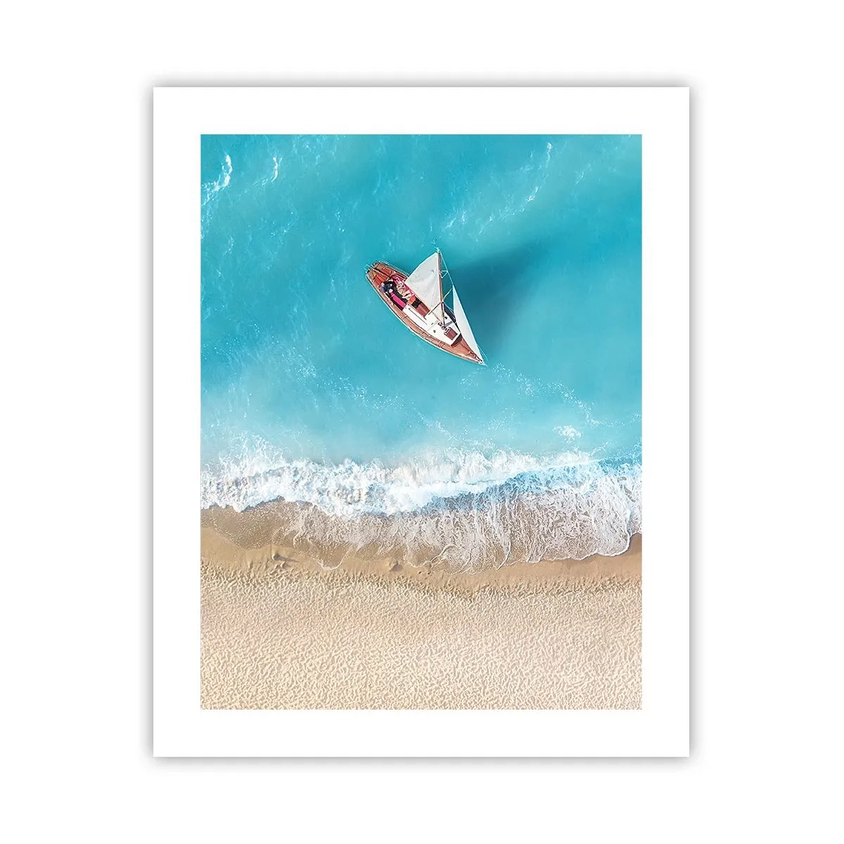 Plakat - På grænsen mellem blå og guld - 40x50 cm