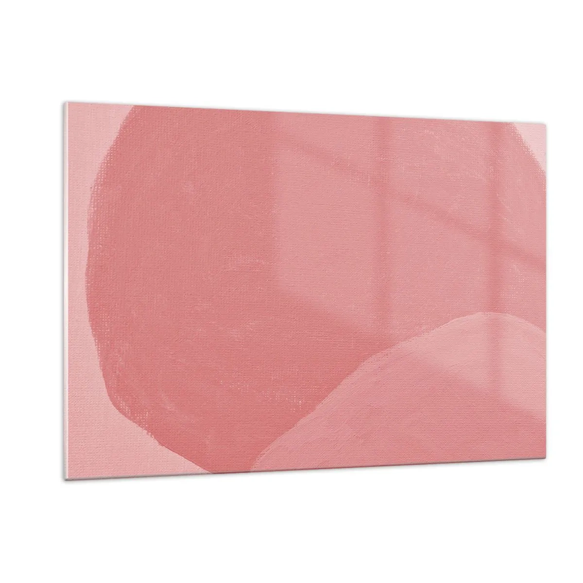 Billede på glas - Organisk komposition i pink - 120x80 cm