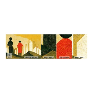 Prøve Fototapet Selvklæbende Deluxe Sticker - Stadig langt væk - Mennesker, Symbolik, Stykke - 100x30 cm