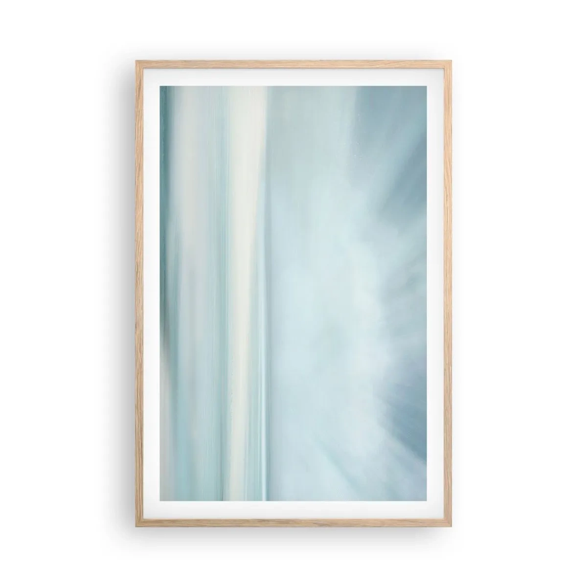 Plakat i ramme af lyst egetræ - Fred hele vejen til horisonten - 61x91 cm