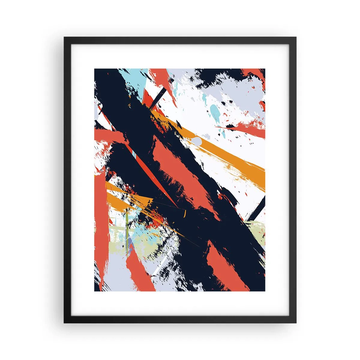 Plakat i sort ramme - Dynamisk sammensætning - 40x50 cm