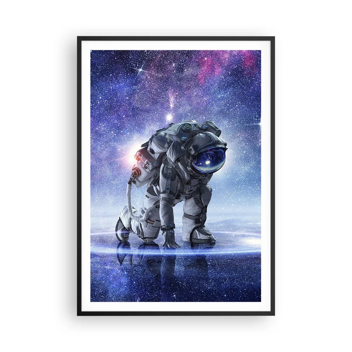 Plakat i sort ramme - Den stjerneklare himmel over mig - 70x100 cm