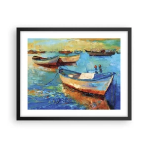 Plakat i sort ramme - I den sydlige bugt - 50x40 cm