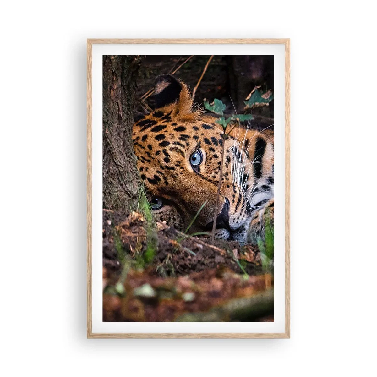 Plakat i ramme af lyst egetræ - Stol på mig - 61x91 cm