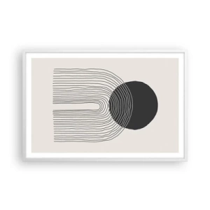 Plakat i hvid ramme - Rystende og selvsikker - 91x61 cm