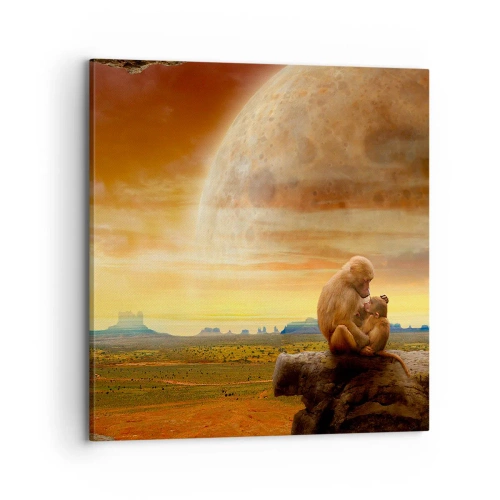 Lærredstryk - Billede på lærred - Kærlighed overalt den samme - 70x70 cm