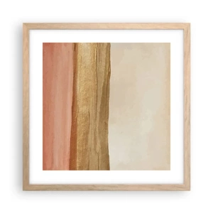 Plakat i ramme af lyst egetræ - Lodret sammensætning - 40x40 cm