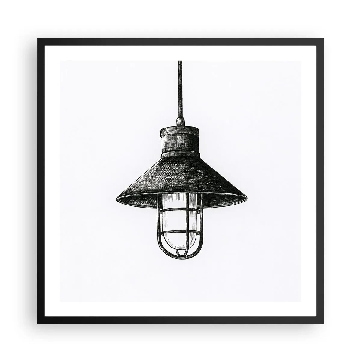 Plakat i sort ramme - Som for mange år siden... - 60x60 cm