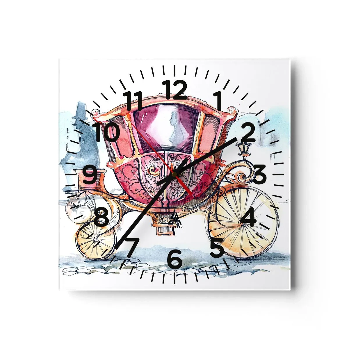 Vægur, Uret - Til brylluppet eller til ballet? - 40x40 cm