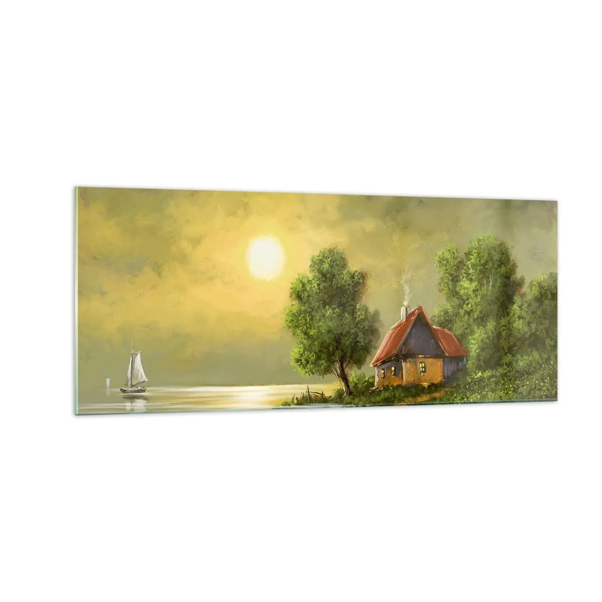 Billede på glas - Smukt, som fra et billede - 100x40 cm