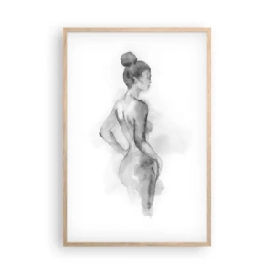 Plakat i ramme af lyst egetræ - Smukt som et maleri - 61x91 cm