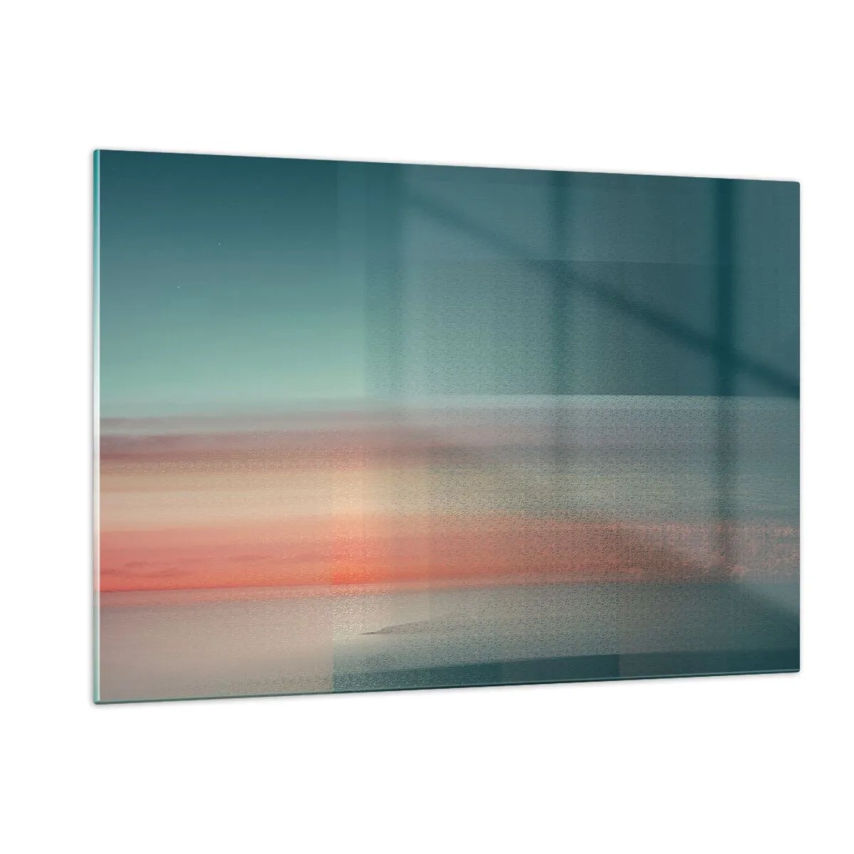 Billede på glas - Abstraktion: bølger af lys - 120x80 cm