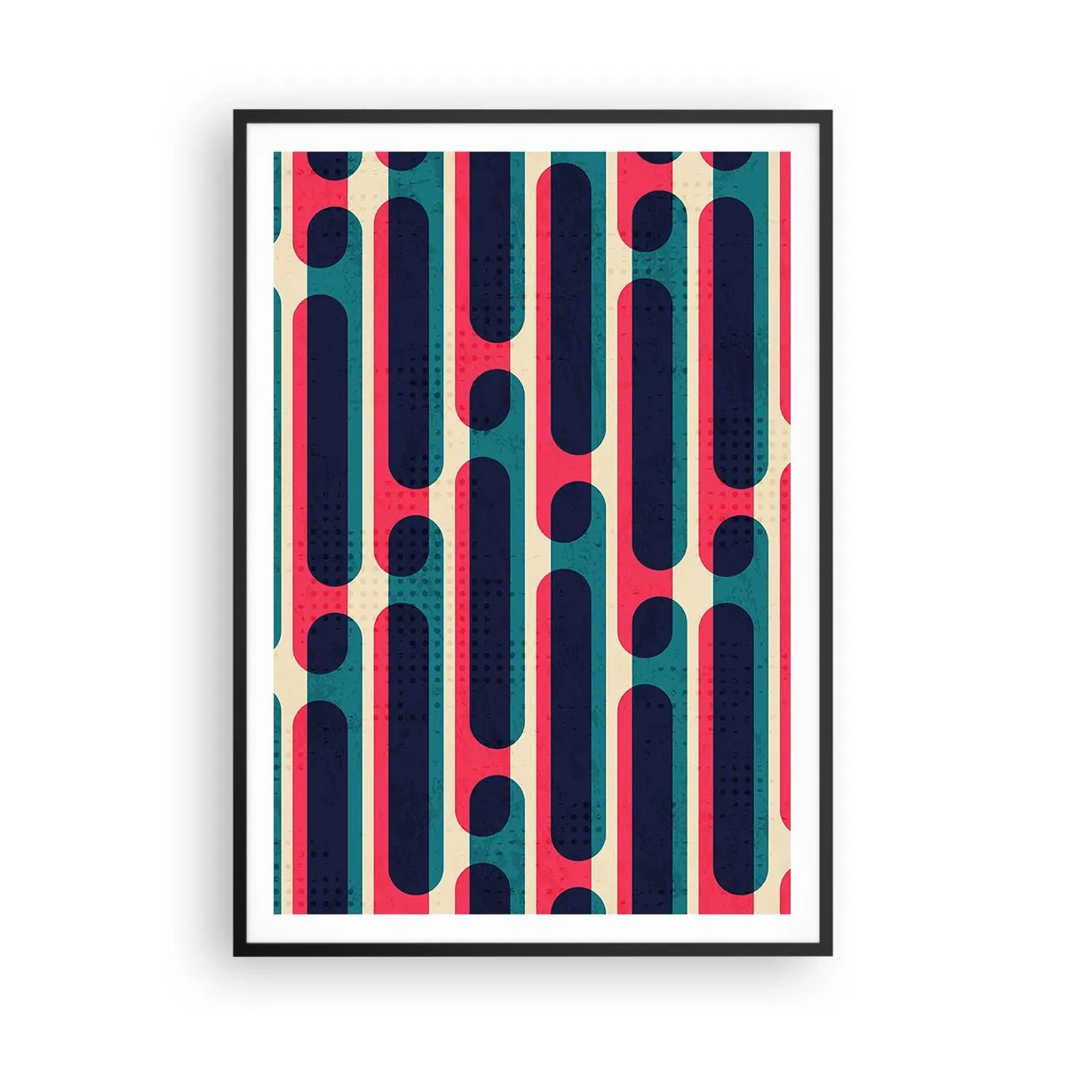 Plakat i sort ramme - Indad og fremad - 70x100 cm