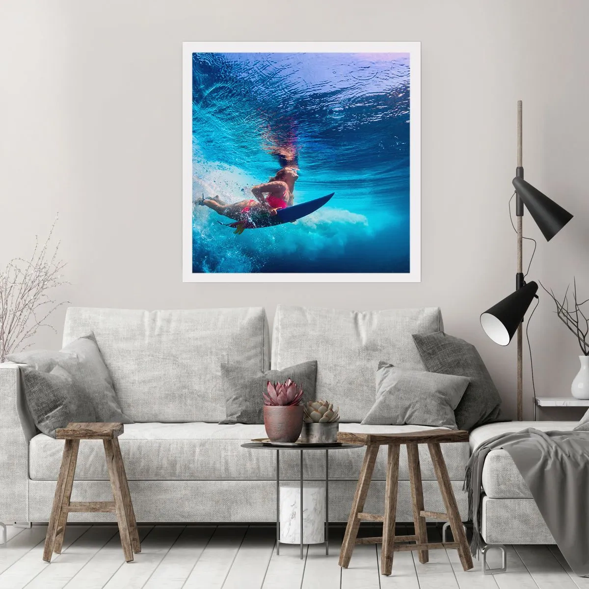 Plakat - Dybden af glæde - 60x60 cm