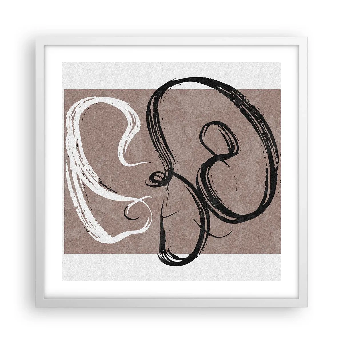 Plakat i hvid ramme - Komposition - en søgen efter fuldstændighed - 50x50 cm