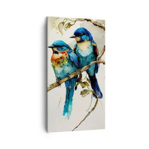 Lærredstryk - Billede på lærred - Er han fornærmet? - 45x80 cm