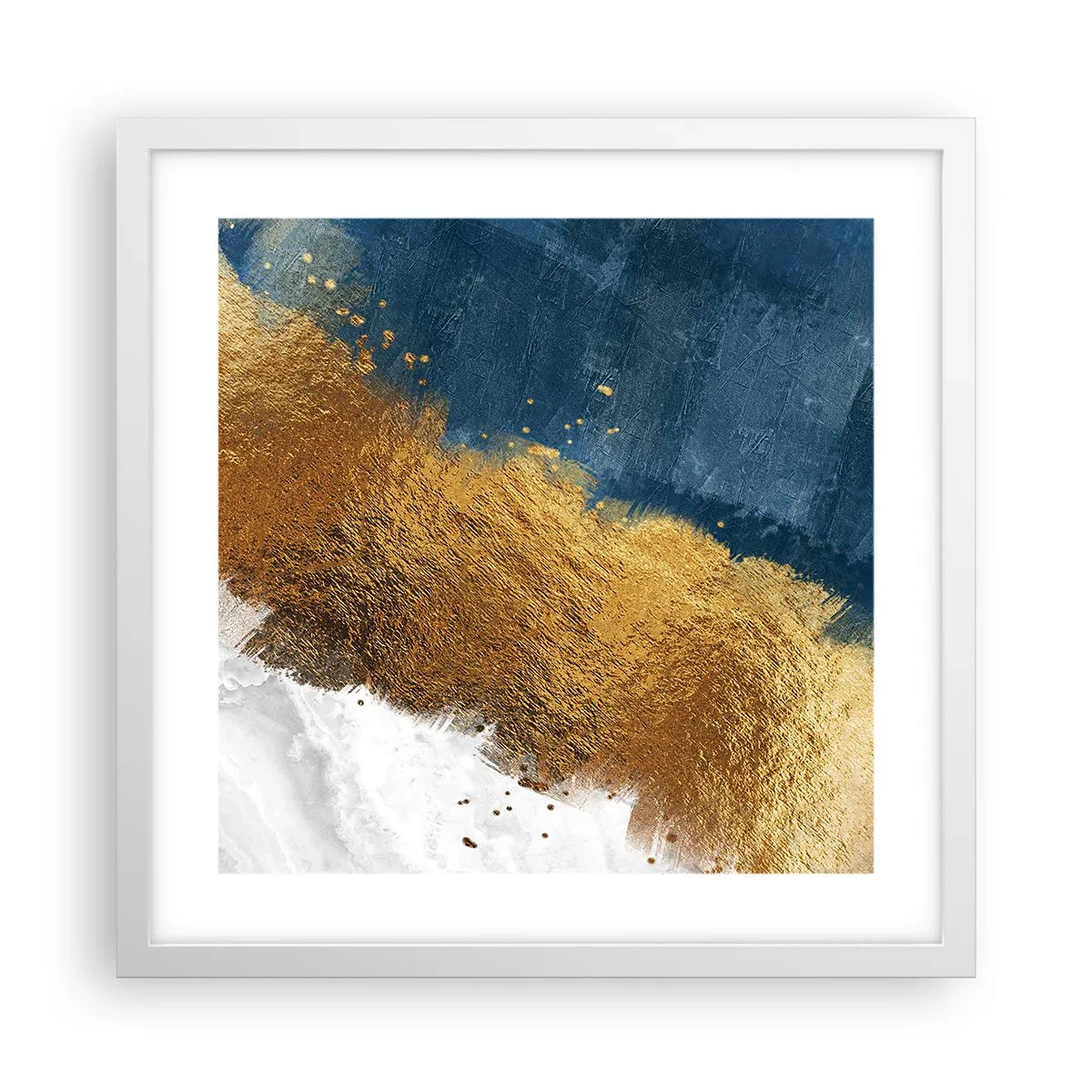 Plakat i hvid ramme - Sommerens farver - 40x40 cm