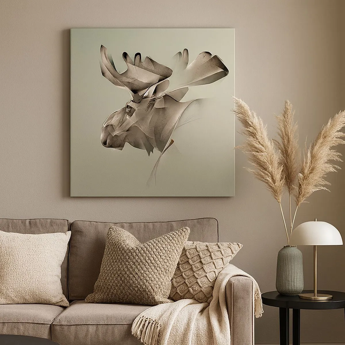 Lærredstryk - Billede på lærred - Den blide kraft af ro - 30x30 cm