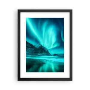 Plakat i sort ramme - Nordens vidundere - 30x40 cm