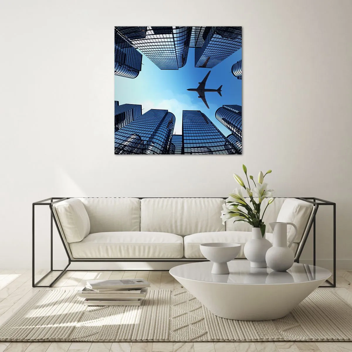 Billede på glas - Udsigt fra glasslugten - 40x40 cm