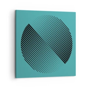 Lærredstryk - Billede på lærred - Cirklen - en geometrisk variation - 50x50 cm