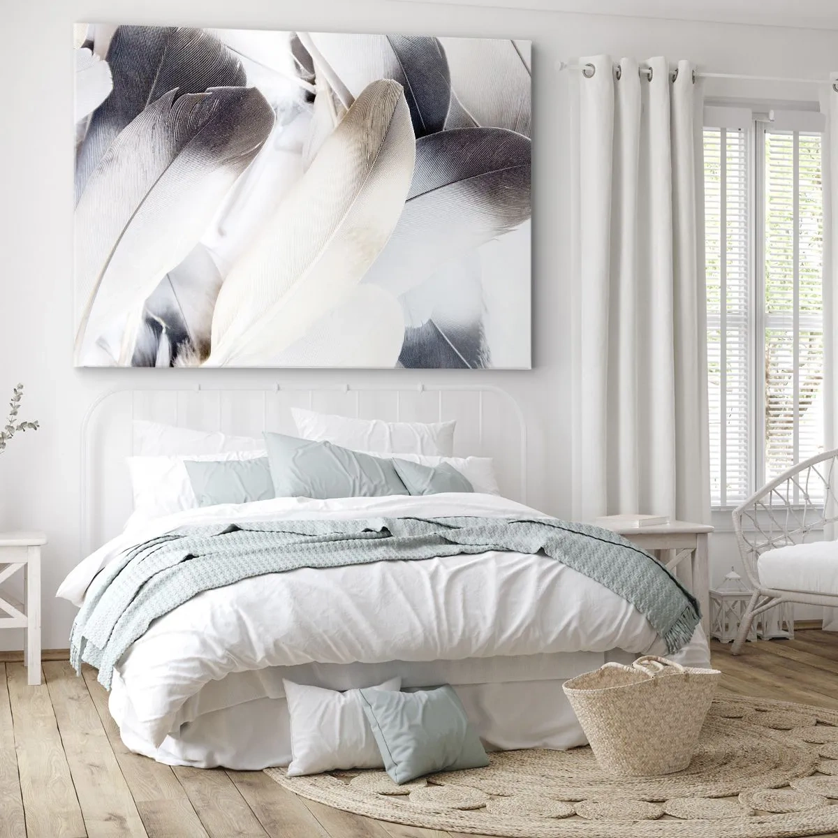 Lærredstryk - Billede på lærred - Næsten engleagtig - 120x80 cm