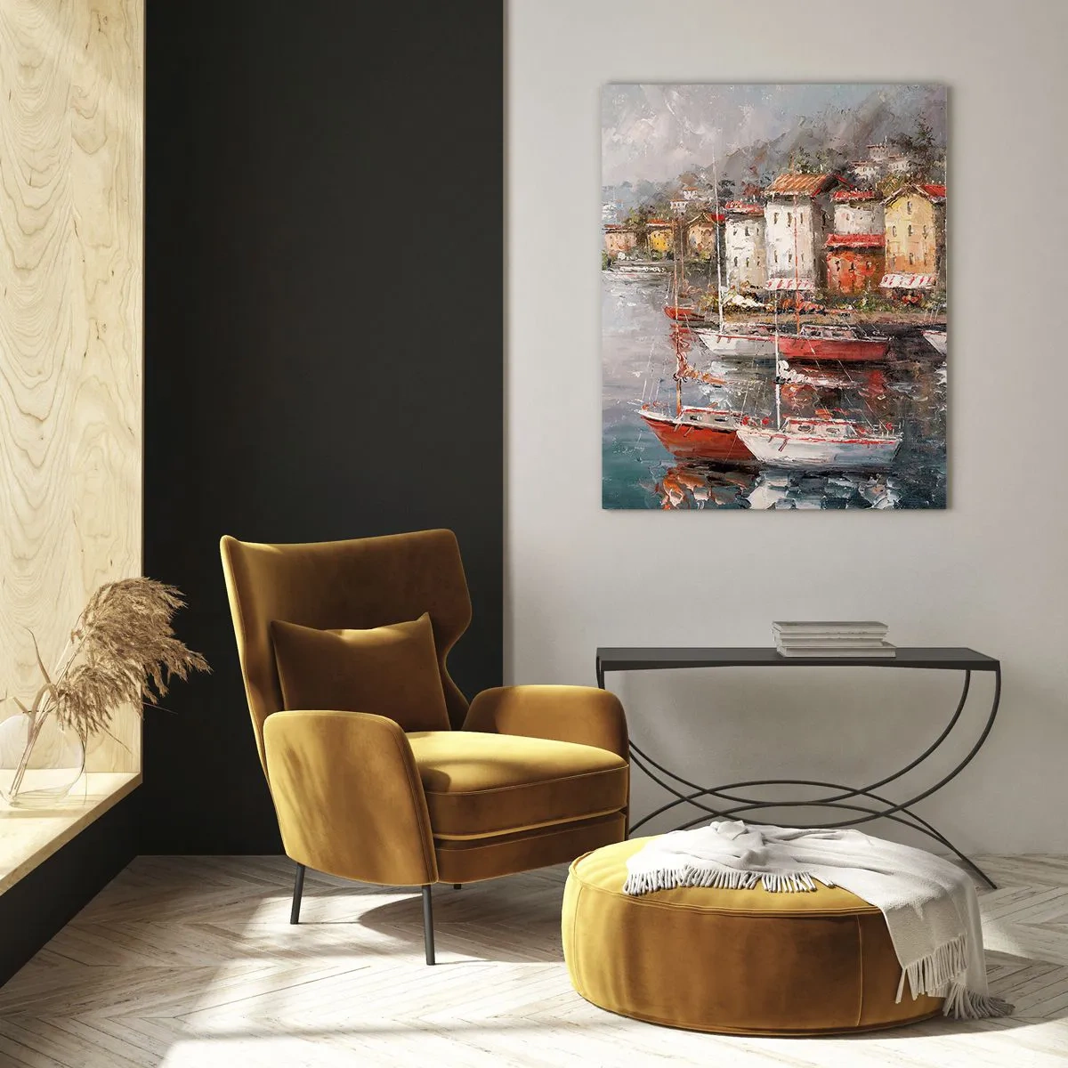 Billede på glas - Romantisk paradis - 50x70 cm