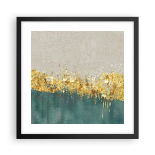 Plakat i sort ramme - Den gyldne grænse - 40x40 cm