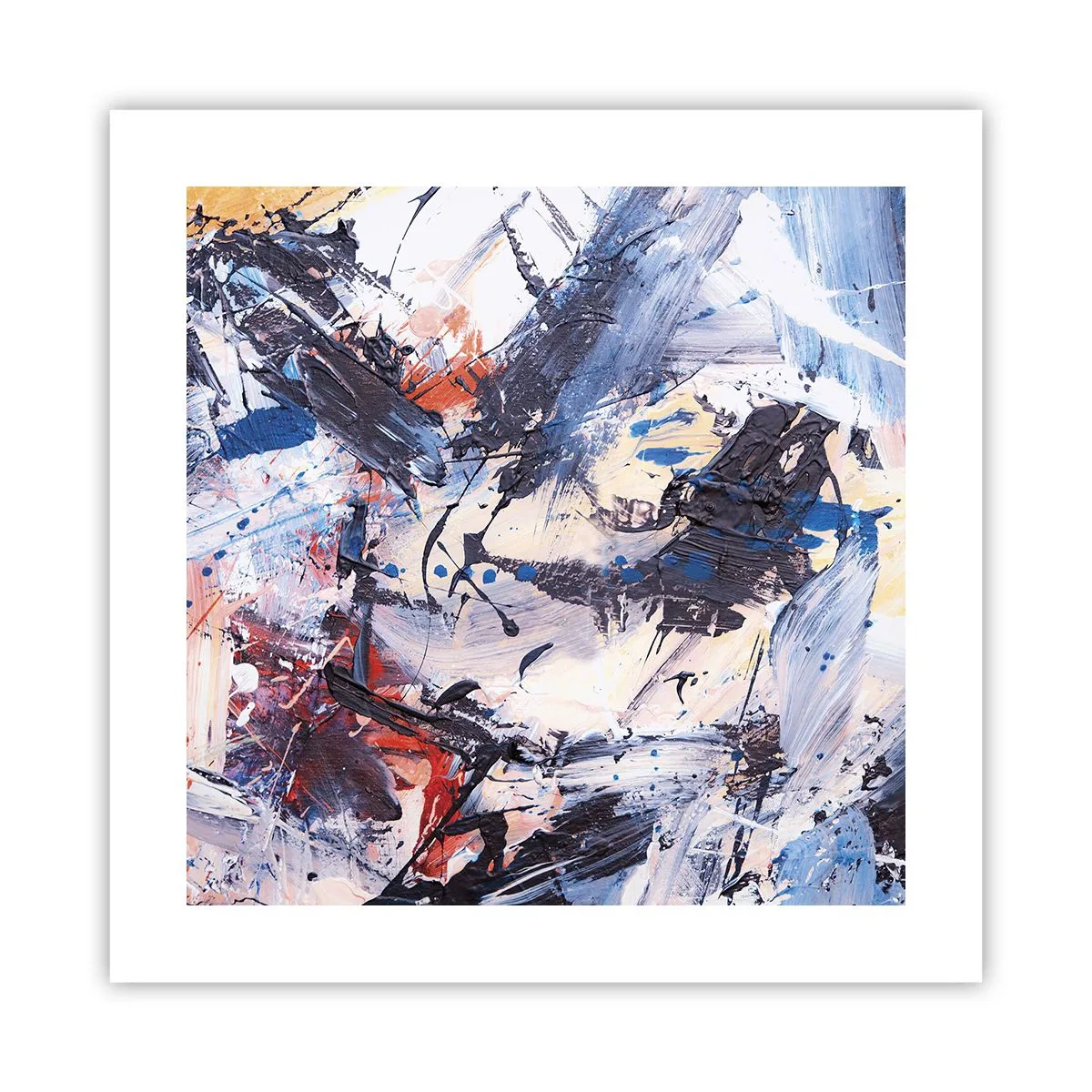Plakat - Abstraktionens vanvittige dans - 40x40 cm
